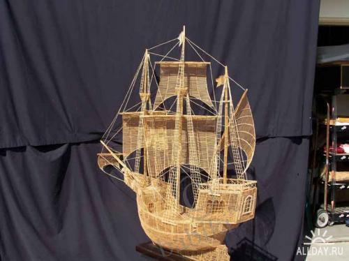 Удивительные скульптуры из зубочисток