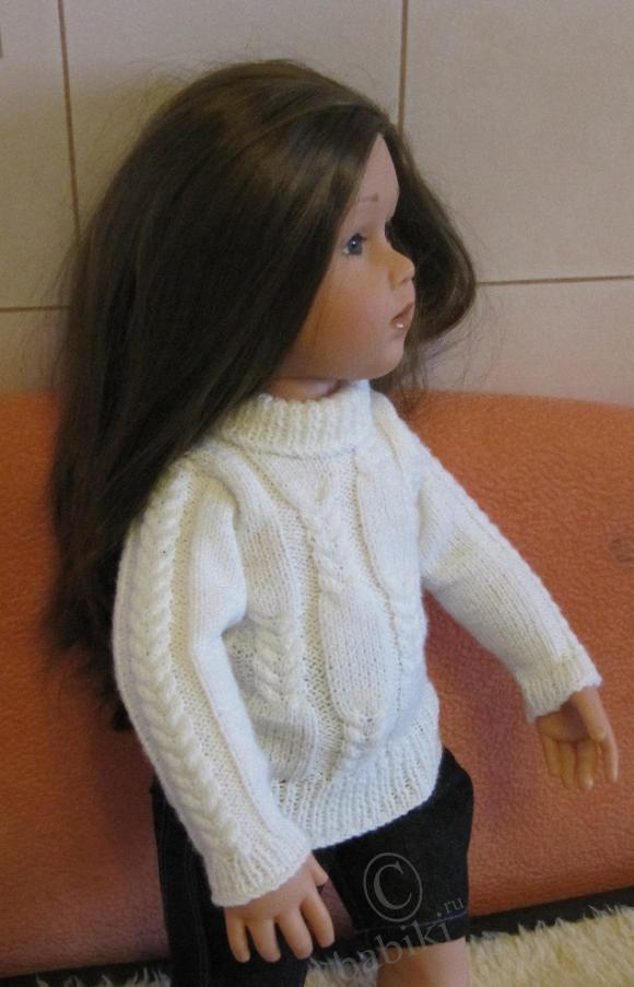 Свитерок для Снегурочки — Одежда и обувь для кукол своими руками: фото (фото 6)