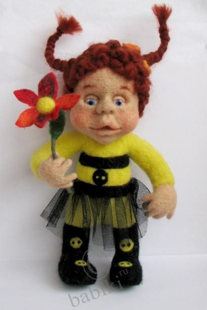 Куколки валяшки - из шерсти в технике фелтинга (фото 6)
