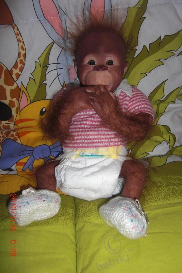 Новые фото! Мой юбилейный реборнчик - Обезьянка Читочка (фото 2)