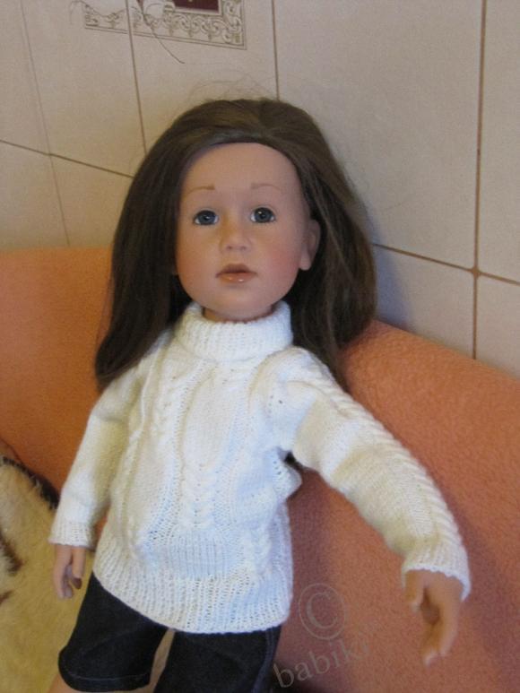 Свитерок для Снегурочки — Одежда и обувь для кукол своими руками: фото (фото 3)