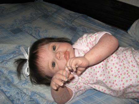 Розочка в розовом - малышка реборн, молд Бранвин