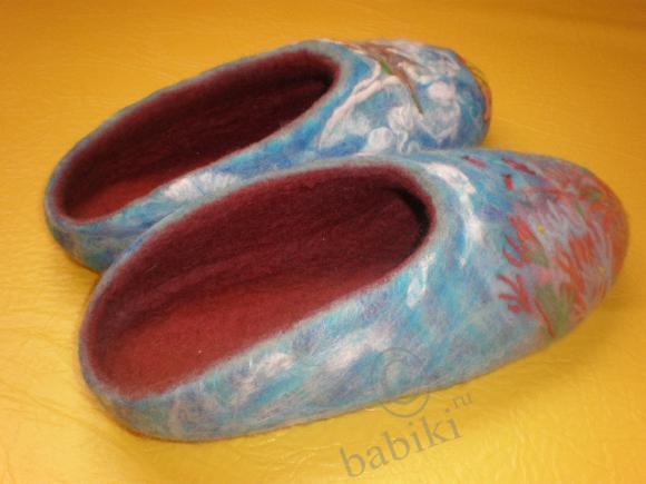 Тапки "Дикари" - мокрое валяние