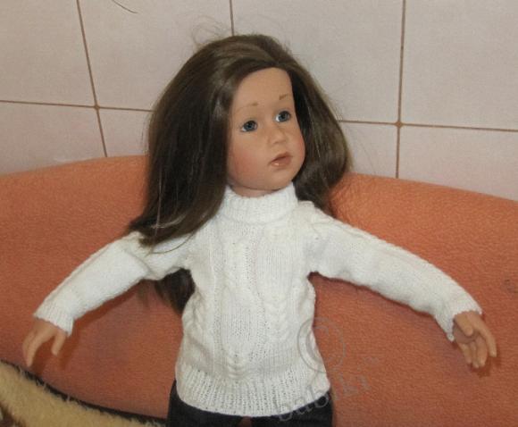Свитерок для Снегурочки — Одежда и обувь для кукол своими руками: фото (фото 5)