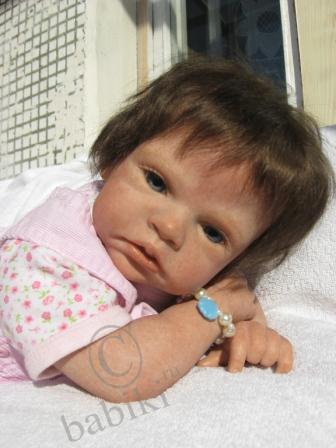 Розочка в розовом - малышка реборн, молд Бранвин (фото 3)