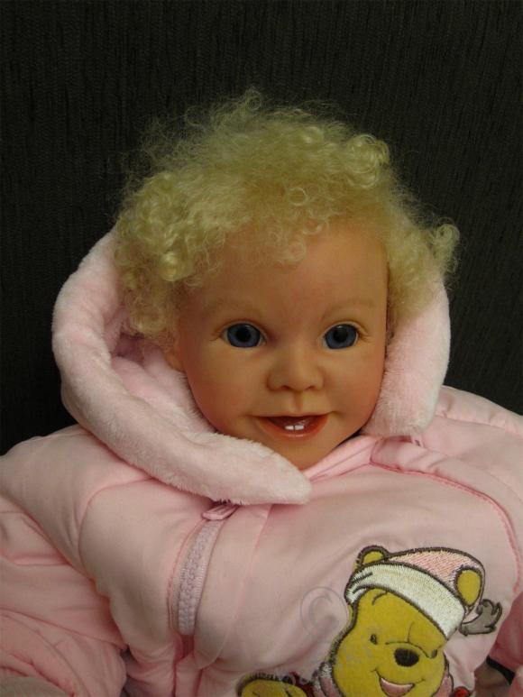 Просили мальчика :)Позитивная малышка реборн из молда Эви Герлинды Фезер (фото 8)