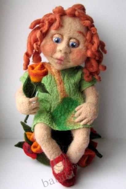 Куколки валяшки - из шерсти в технике фелтинга