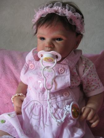 Розочка в розовом - малышка реборн, молд Бранвин