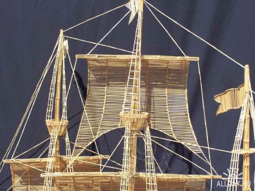 Удивительные скульптуры из зубочисток