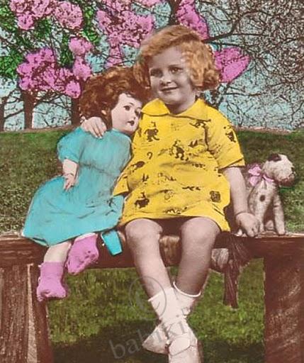 Красивые фото - ретро дети с ретро куклами | Бэйбики Красивые фото - ретро дети с ретро куклами (фото 2)