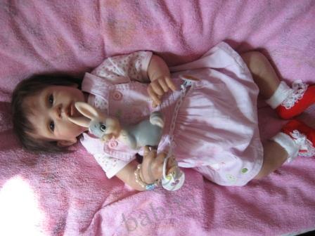 Розочка в розовом - малышка реборн, молд Бранвин (фото 6)