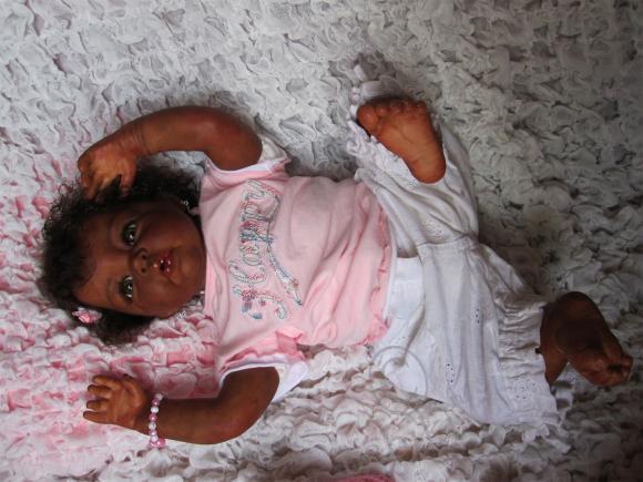 Моя новая шоколадка - кукла реборн сделана на заказ (фото 4)