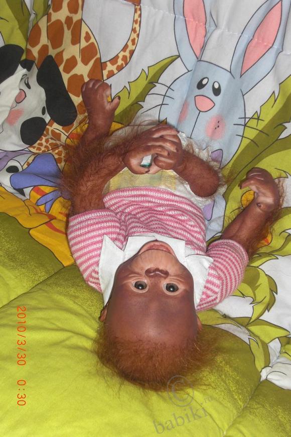 Новые фото! Мой юбилейный реборнчик - Обезьянка Читочка (фото 7)