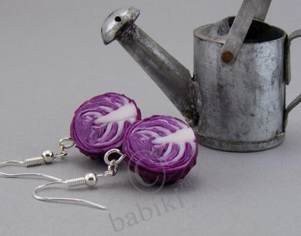 Серьги,бусы,кольца в виде еды - аппетит из полимерной глины