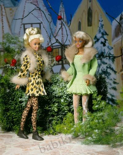 Выкройка одежды для куклы Барби - платья, пальто