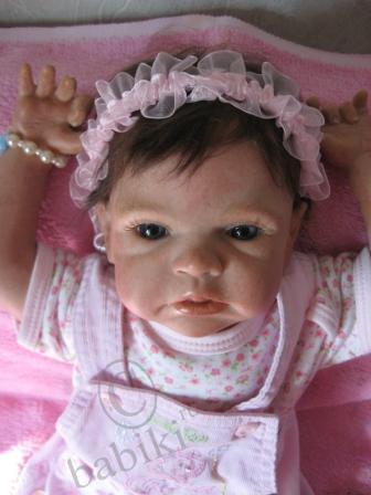 Розочка в розовом - малышка реборн, молд Бранвин (фото 4)
