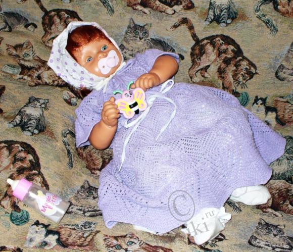 Ажурное платье — Одежда и обувь для кукол своими руками: фото (фото 4)