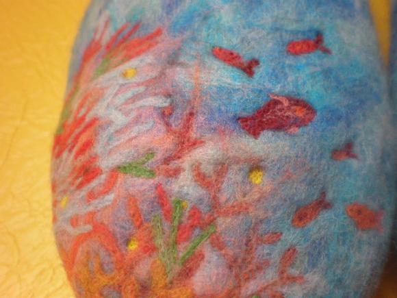 Тапки "Дикари" - мокрое валяние (фото 5)