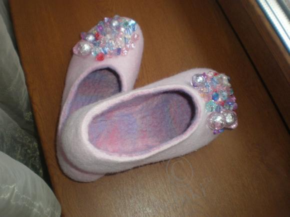 Тапки Монпансье - мокрое валяние (фото 3)