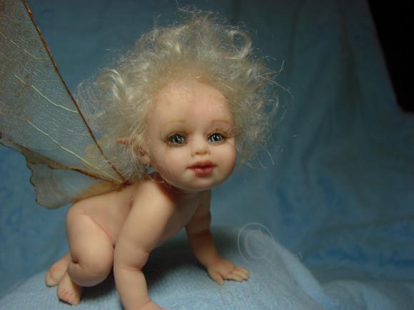 Красотулька - куколка-малышка из фимо (фото 7)