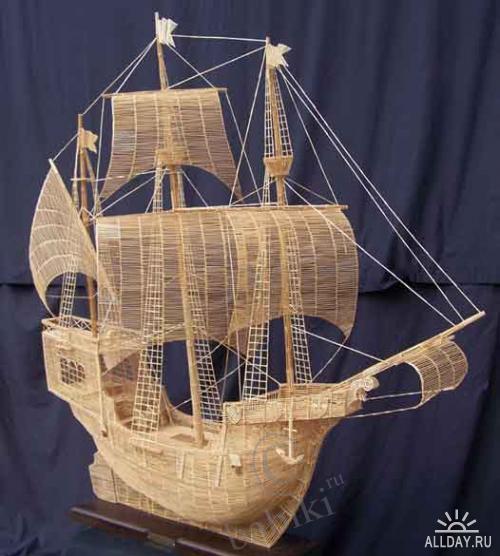 Удивительные скульптуры из зубочисток