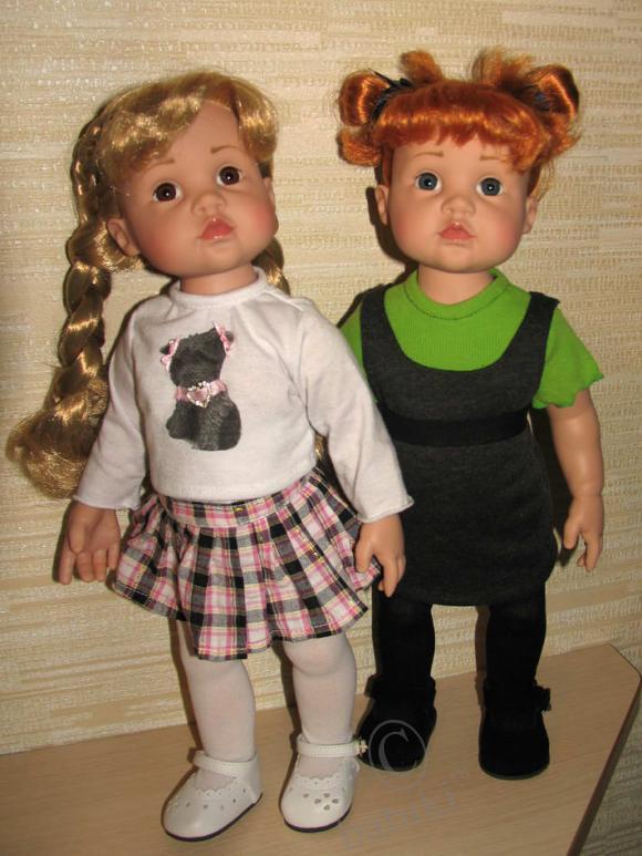 Куклы сестрички Готц - молд Тейлор (рыженькая Варя, блондинка Тейлор) (фото 2)