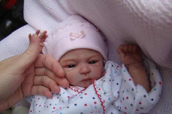 Мое новое творение:новорожденная девочка-реборн Лия