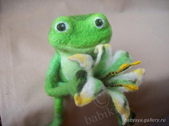 Лягушачье семейство - валяние, техника фильдц