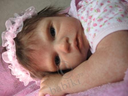 Розочка в розовом - малышка реборн, молд Бранвин (фото 7)