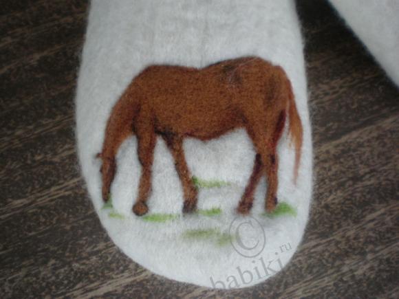 Тапки "Ходят кони" — Другие хобби и увлечения: сад (фото 3)