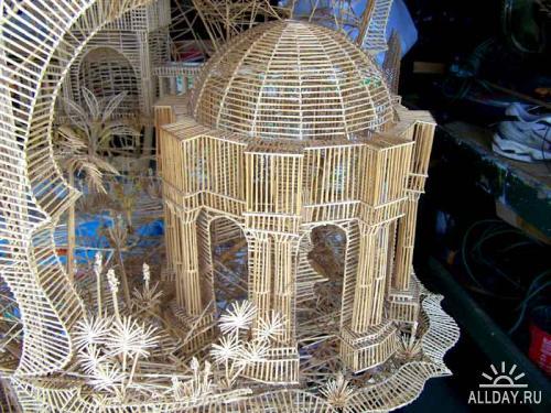Удивительные скульптуры из зубочисток (фото 5)