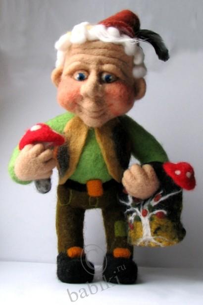 Куколки валяшки - из шерсти в технике фелтинга