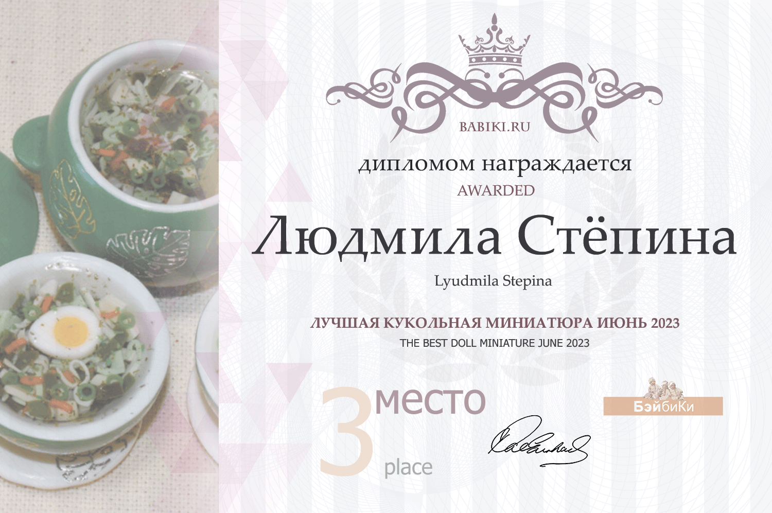 Диплом - Стёпина Людмила