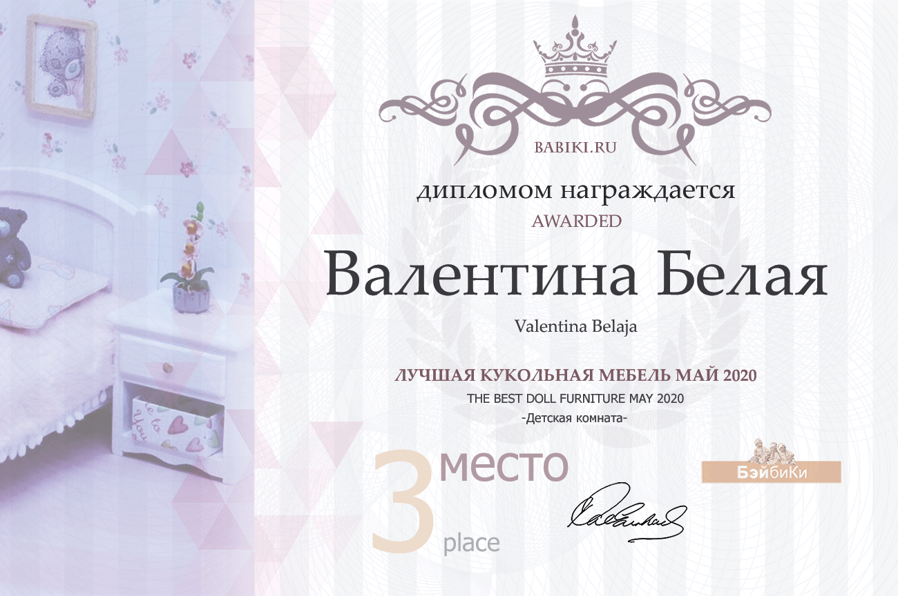 Общий: "Картина в образе куклы". Авторские конкурсы: Лучшая текстильная кукла, реборн, кукольная одежда и мебель. Май 2020