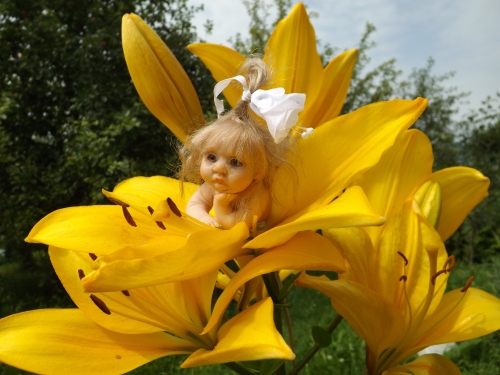 Фотоконкурс 21/7 - 13/8 2015. Волшебное лето: кукла на природе с букетиком цветов (фото 6)