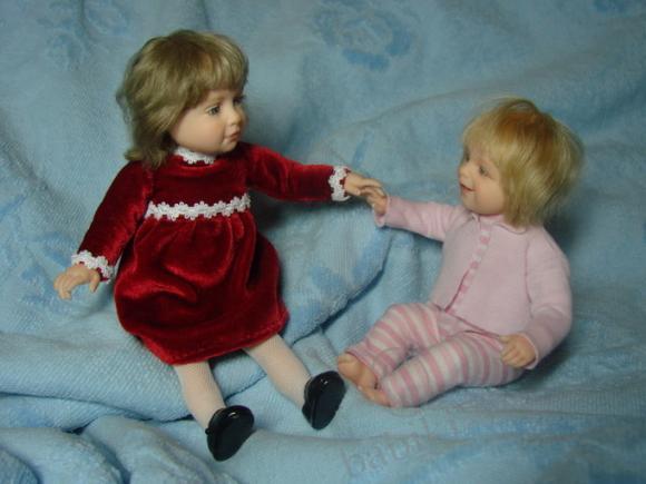 У меня девчонки подружились - портретные куклы (фото 4)