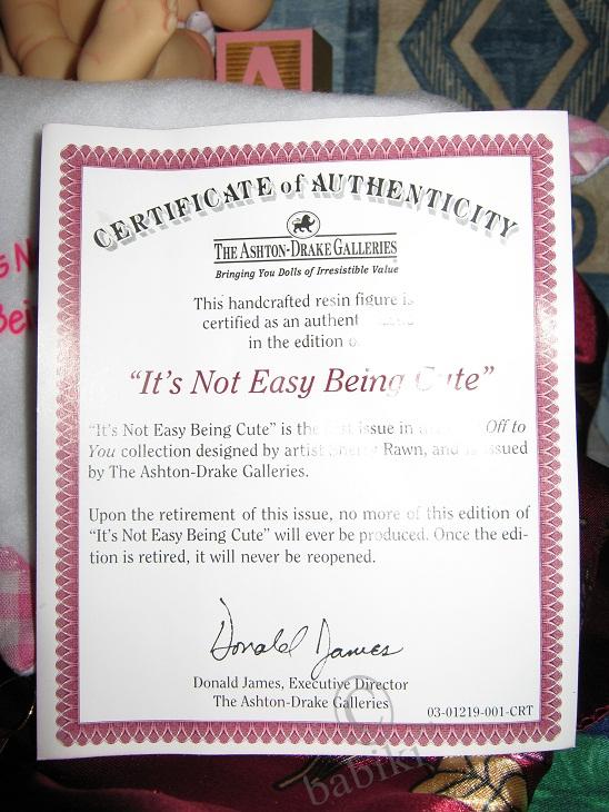 It's not easy being cute - моя Зайка, кукла от Ashton Drake (фото 2)