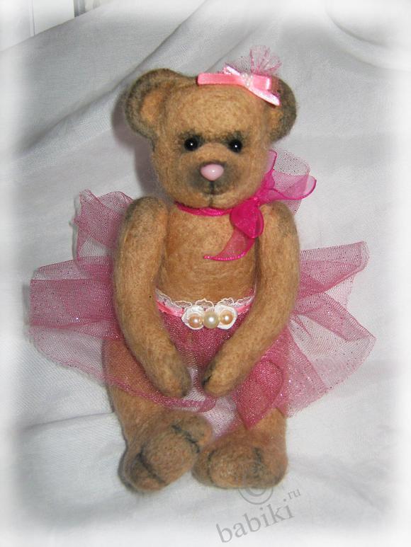 Мишуня балеринка - техника сухого валяния из шерсти