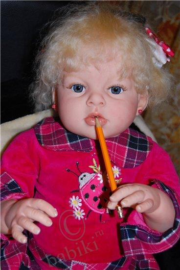 Очаровательная блондинка Алиса (реалистичная кукла реборн) (фото 6)