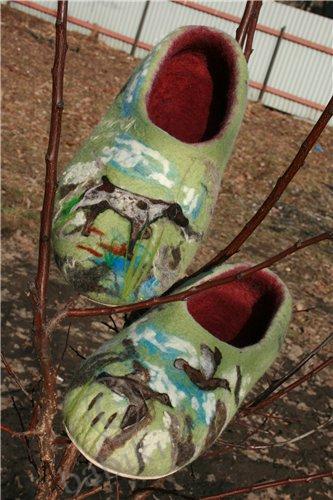 Тапки Немецкий курцхаар - мокрое валяние