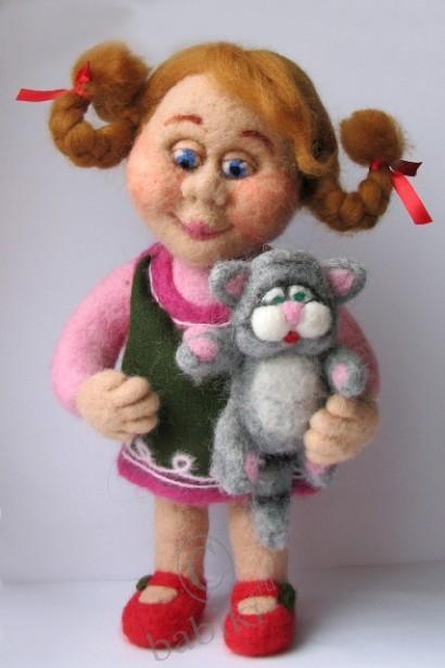 Куколки валяшки - из шерсти в технике фелтинга (фото 4)