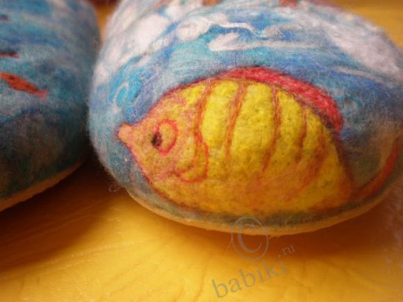 Тапки "Дикари" - мокрое валяние (фото 4)