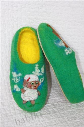 Тапки  - мокрое валяние своими руками, Медвежья любовь