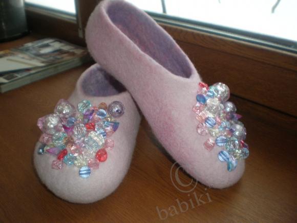 Тапки Монпансье - мокрое валяние (фото 2)