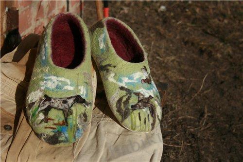 Тапки Немецкий курцхаар - мокрое валяние