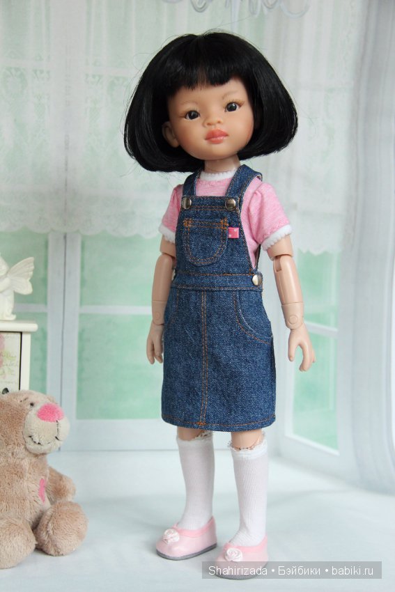 Одежда для кукол - Джинсовый сарафан - Одежда для кукол Паола Рейна (PaolaReina) купить в Шопике
