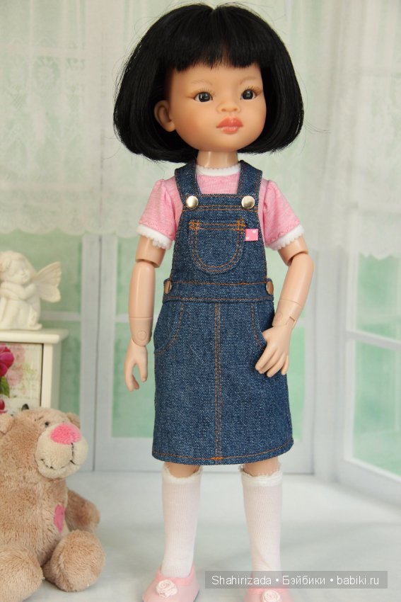 Одежда для кукол - Джинсовый сарафан - Одежда для кукол Паола Рейна (PaolaReina) купить в Шопике