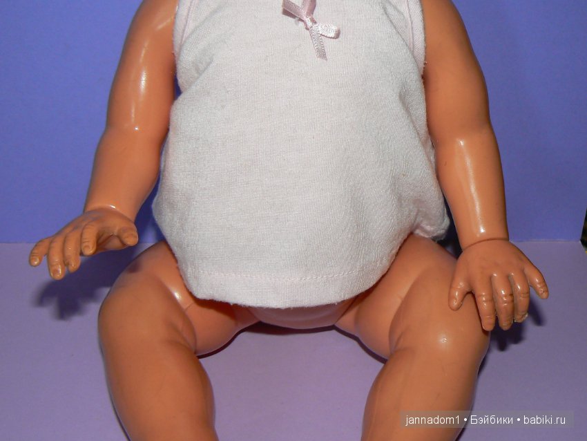 Винтажный пупс OK Kader с высовывающимся язычком и спящими глазками, 40 см