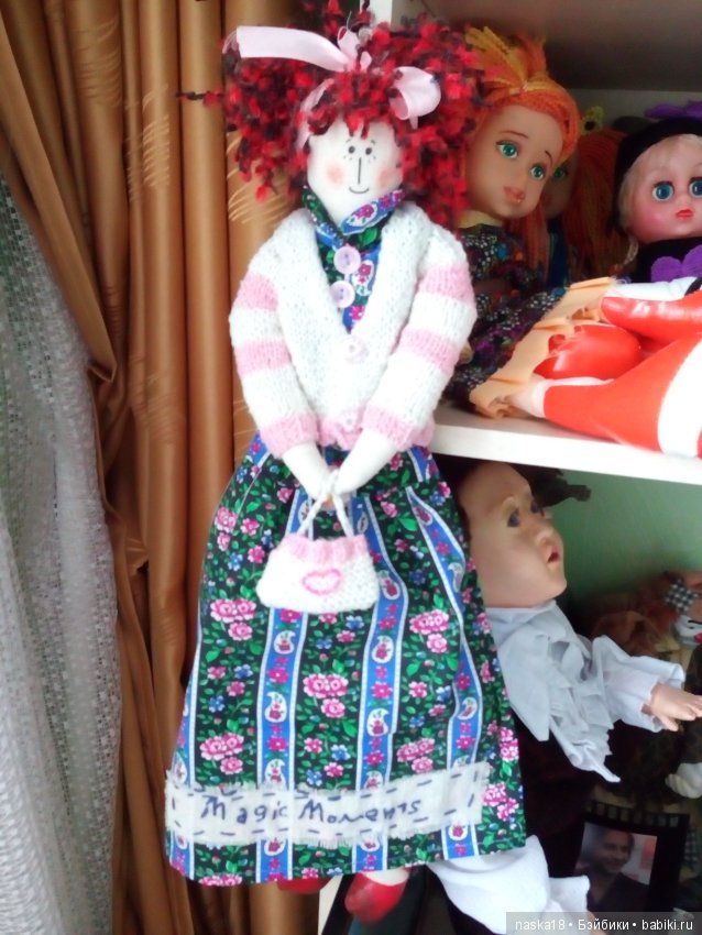 Текстильная кукла "Гимназистка" (фото 4)