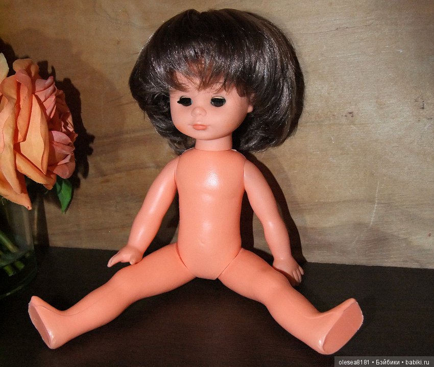Винтажная немецкая кукла от Sonni, карезлазая шатенка (фото 10)